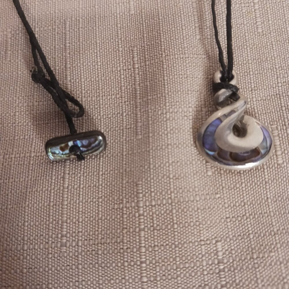 Maori Infinity Loop and Abalone Necklace